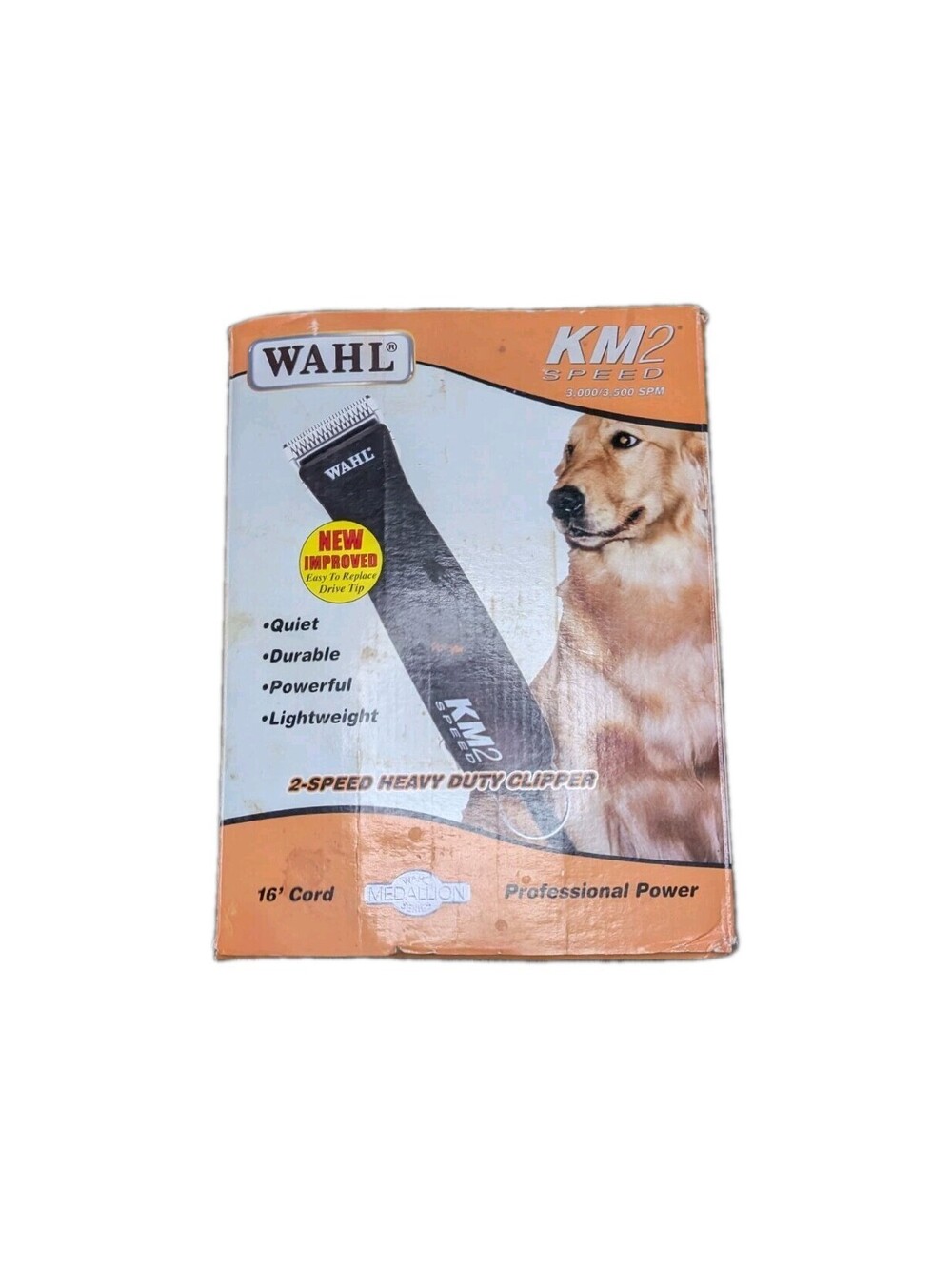 Wahl KM2 Speed Professional Corded Pet Clipper Model 9757 Black with #10 Blade